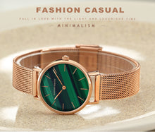 Load image into Gallery viewer, Northern Europe Bauhaus - -Malachite Rose Gold
